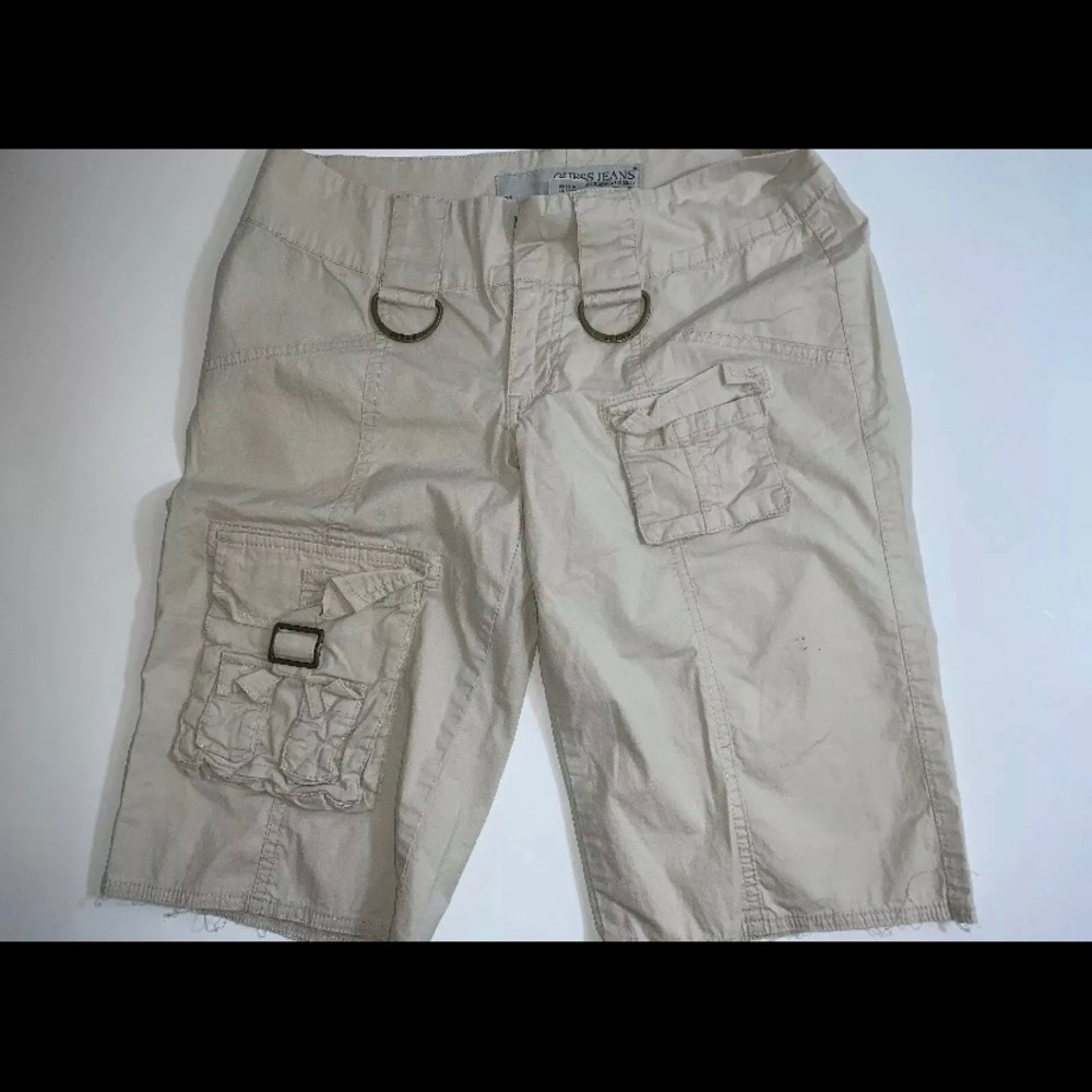 GUESS Womens Casual Biege Cargo Shorts Size 28